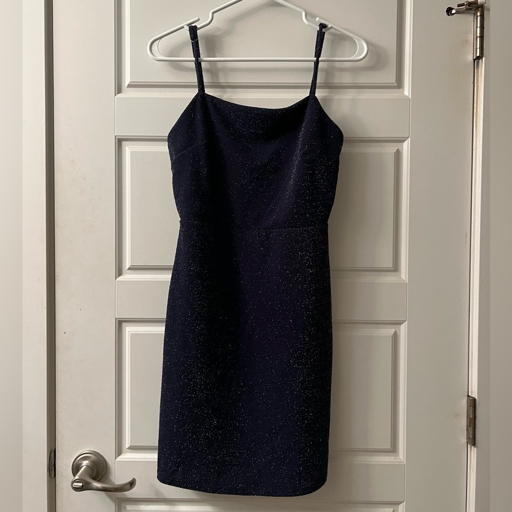 Sparkly Olive Tree skinny strap dress